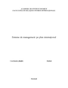 Sisteme de Management pe Plan Internațional - Pagina 1