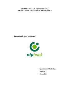 Marketingul Serviciilor OTP Bank - Pagina 1