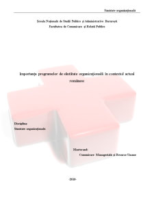 Importanța Programelor de Săntătate Organizațională în Contextul Actual Românesc - Pagina 1
