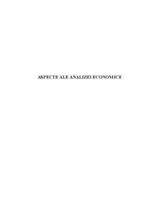 Aspecte ale Analizei Economice - Pagina 1