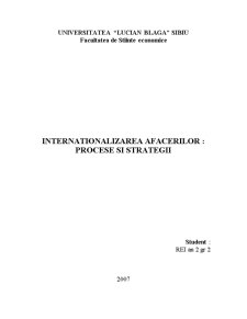 Internaționalizarea afacerilor - procese și strategii - Pagina 1
