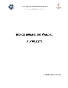 Indicii Bursei de Valori București - Pagina 1