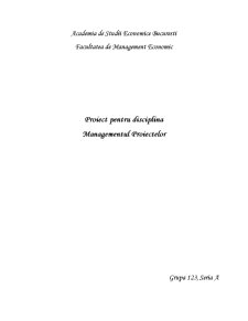 Proiect pentru disciplină managementul proiectelor - SC Naturalvit SRL - Pagina 1