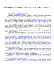 Conceptul de marketing. funcțiile marketingului - Pagina 1