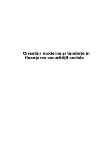 Orientări Moderne și Tendințe în Finanțarea Securității Sociale - Pagina 1