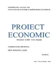 Proiect Economic BRD - Pagina 1