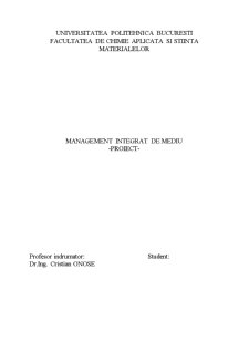 Management Integrat de Mediu - Pagina 1