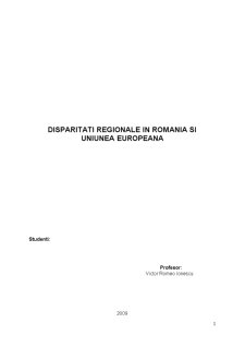 Disparități regionale în România și UE - Pagina 1