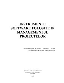 Instrumente software utilizate în managementul proiectelor - Pagina 1