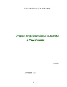 Program turistic internațional în Australia și Noua Zeelandă - Pagina 1