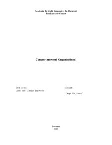 Comportamentul organizațional - Pagina 1