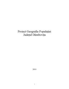 Geografia populației - Județul Dâmbovița - Pagina 1