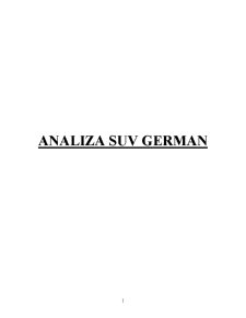 Analiza SUV German - Pagina 1