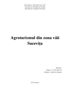 Agroturismul din Zona Văii Sucevița - Pagina 1
