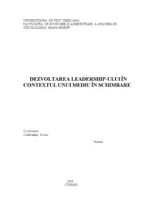 Dezvoltarea Leadership-ului în Contextul unui Mediu în Schimbare - Pagina 2