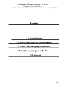 Tipologia Creditelor - Pagina 1