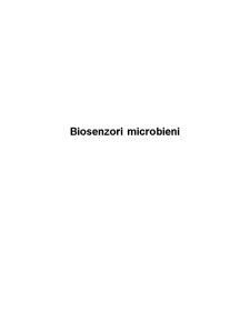 Biosenzori Microbieni - Pagina 1