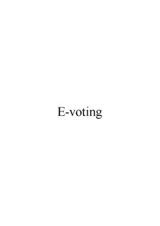 E-Voting - Pagina 1