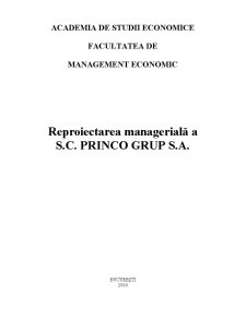 Reproiectarea managerială a SC Princo Grup SA - Pagina 1
