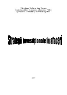 Strategii investiționale în afaceri - SC Mika Construct SRL - Pagina 1