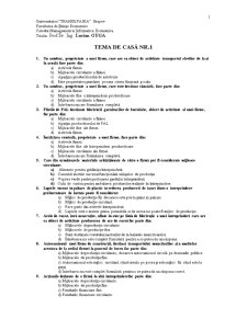 Teste grilă pentru examen la Bazele Managementului - Pagina 1