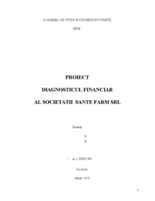 Diagnosticul financiar al societății Sante Farm SRL - Pagina 1
