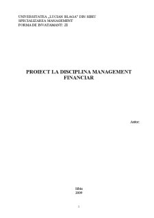 Managementul financiar și rolul lui în lumea contemporană - Pagina 1