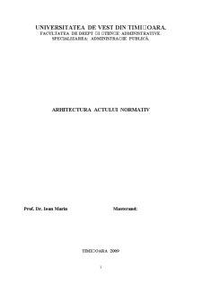 Arhitectura actului normativ - Pagina 1