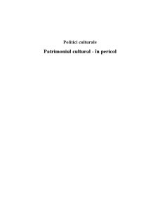 Patrimoniul Cultural în Pericol - Pagina 1
