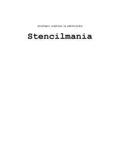 Strategii Creative în Publicitate - Stencilmania - Pagina 1