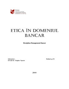 Etica în Domeniul Bancar - Pagina 1
