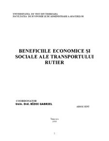 Beneficiile Economice și Sociale ale Transportului Rutier - Pagina 2