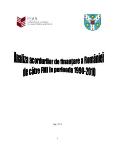 Analiza acordurilor de finanțare ale româniei de către FMI în perioada 1990-2010 - Pagina 1
