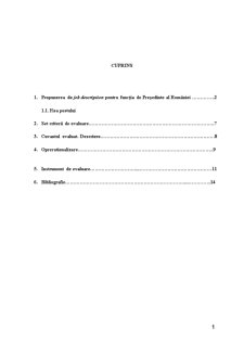 Pragmatismul ca și concept de evaluare a performanței în muncă a președintelui - Pagina 1