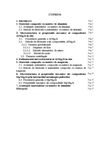 Studiu de Caz Privid Materialele Compozite de Tipul Al-Mg, Mg2Si - Pagina 1