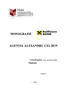 Monografie Raiffaisen Bank agenția Alexandru cel Bun Iași - Pagina 1