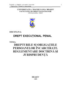 Drepturile și obligațiile persoanelor încarcerate - reglementare doctrină și jurisprudență - Pagina 2
