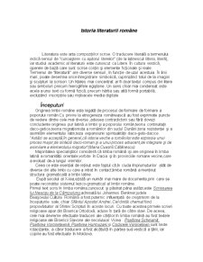 Istoria Literaturii Române - Pagina 1