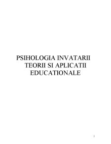Psihologia învățării teorii și aplicații educaționale - Pagina 2