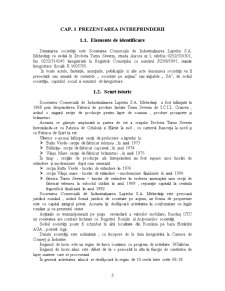 Analiza rentabilității la SC Industrializarea Laptelui SA Mehedinți - Pagina 1