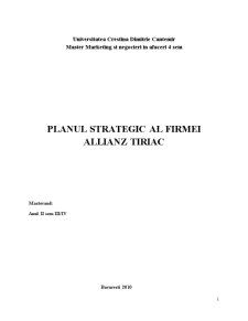 Plan strategic Allianz Țiriac - Pagina 1