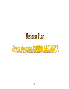 Strategii de întreprindere business plan - firma de pază Cobra Security - Pagina 2