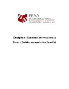Politica Comercială a Braziliei - Pagina 1