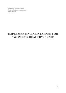 Implementing a Database for Women's Health Clinic - Pagina 1