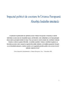 Impactul politicii de coeziune în UE. absorbția fondurilor structurale - Pagina 2
