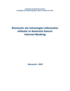 Elemente ale tehnologiei informației utilizate în domeniul bancar - Pagina 1