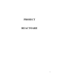 Proiect reactoare - obținere acetonă din alcool izopropilic - Pagina 1