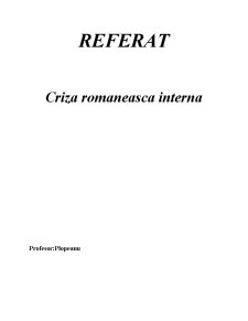 Criza românească internă - Pagina 1