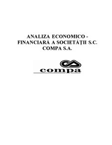 Analiza economico-financiară a societății Compa SA - Pagina 1