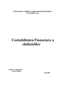 Contabilitatea financiară a cheltuielilor - Pagina 1